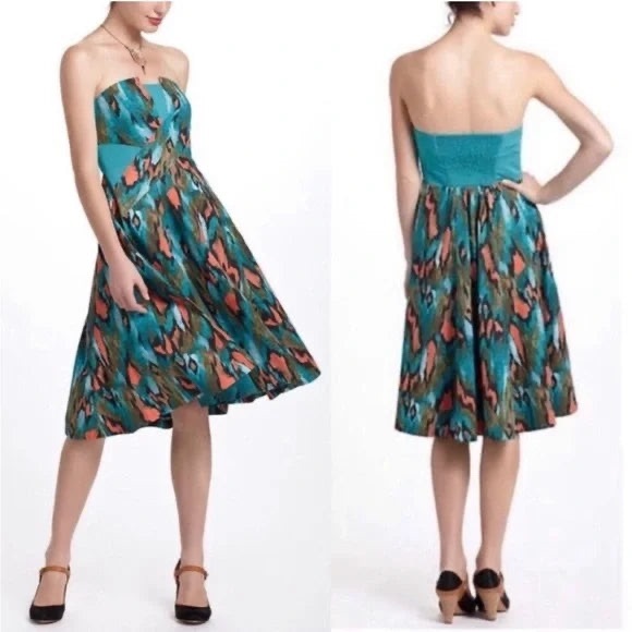 Anthropologie Girls from Savoy Painted Ikat Dress - Picture 2 of 5